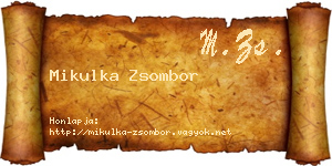 Mikulka Zsombor névjegykártya