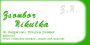 zsombor mikulka business card